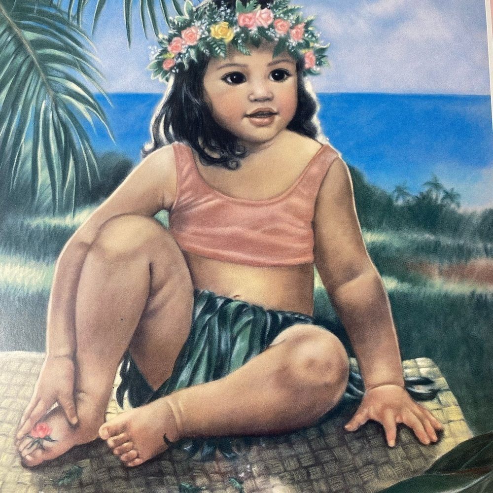 Hawaiian Print “ Littlest Hula Dancer “ by Mary Koiski Certificate